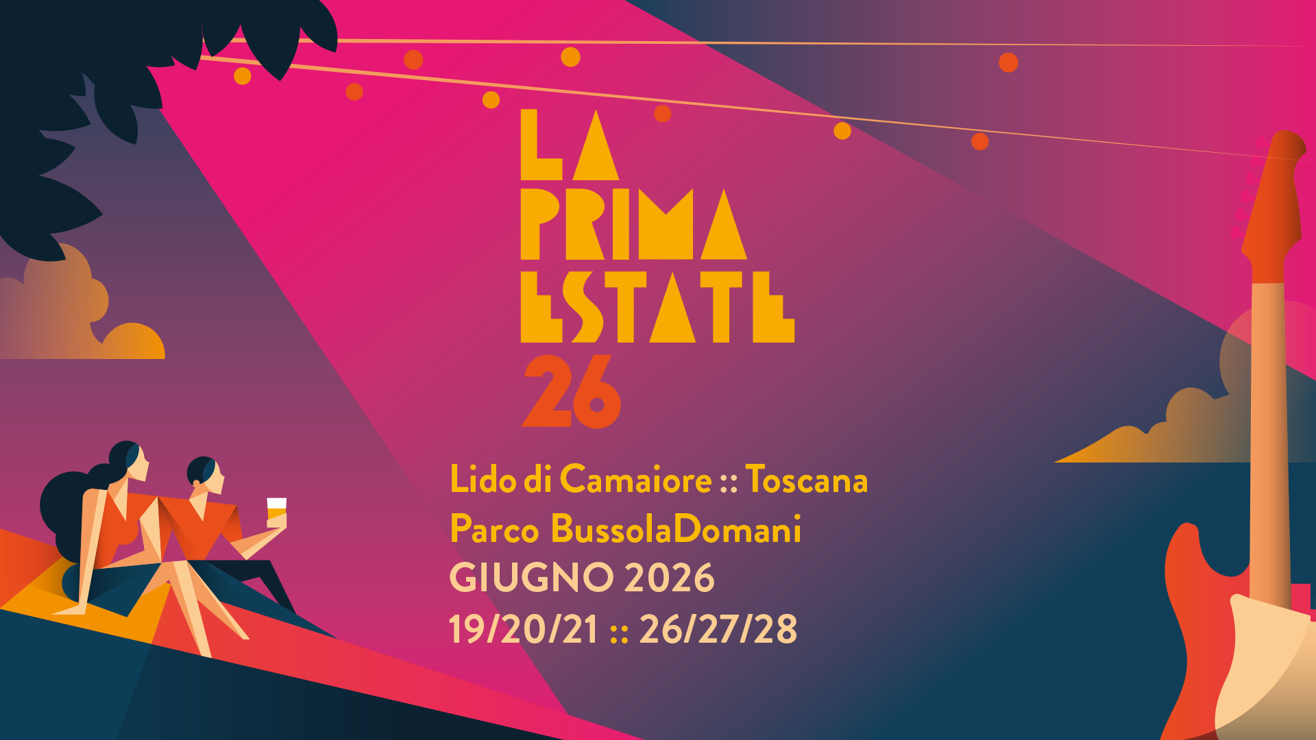 La Prima Estate 2026 - 19 e 21 giugno: tutte le info utili per il festival (mappa, palinsesto, lineup, venue)