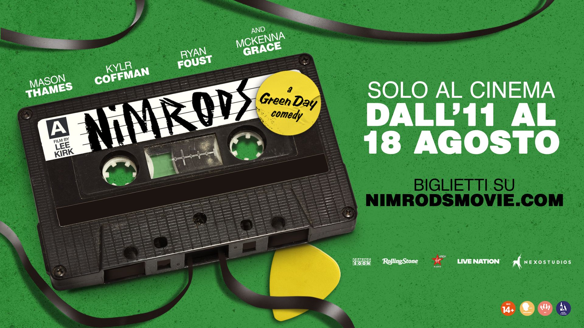 Nimrods, il film dei Green Day al cinema dall'11 al 18 agosto. Scopri qui tutte le sale