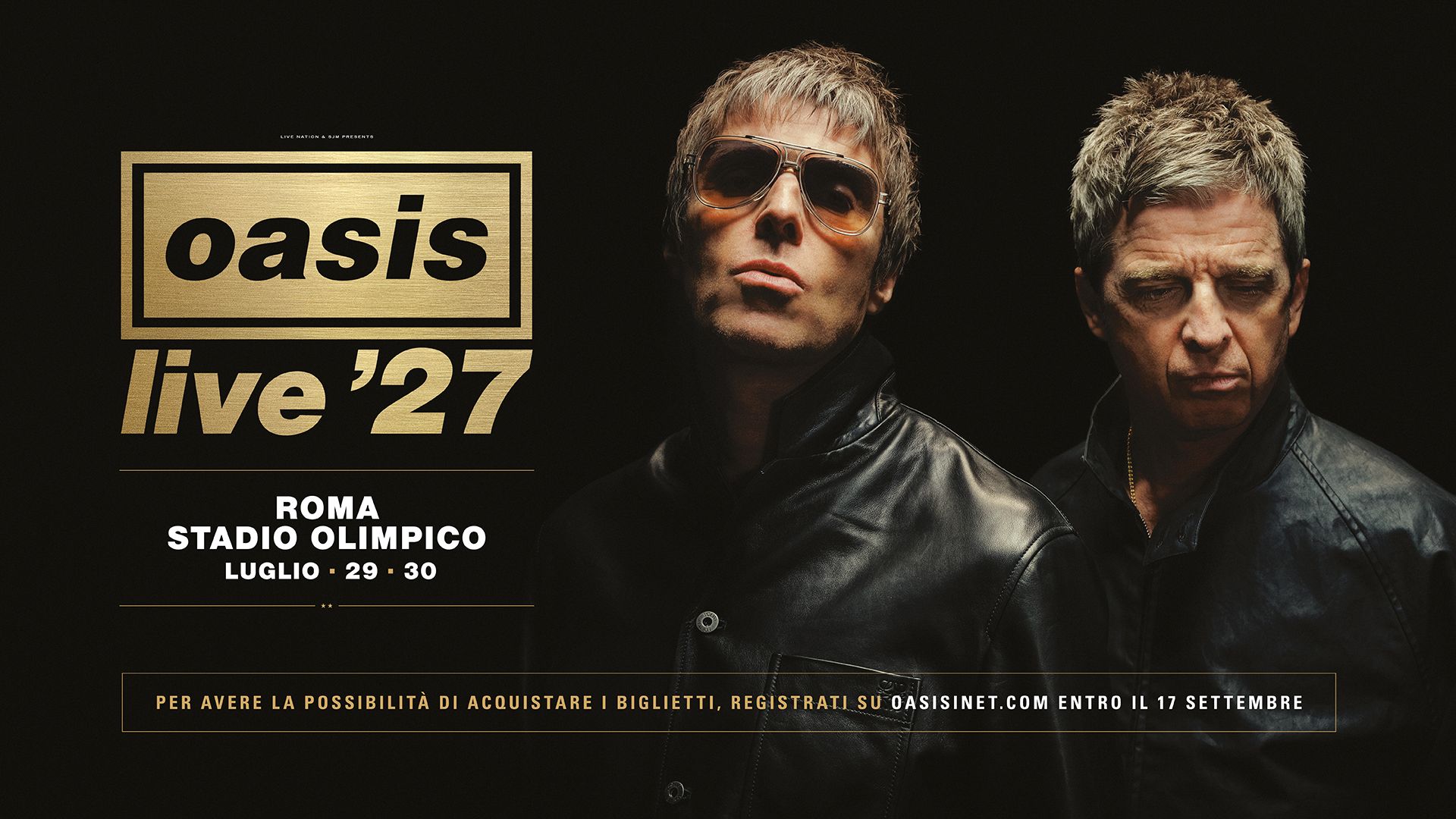 OASIS: UFFICIALI due concerti a Roma nel 2027. Tutte le info biglietti