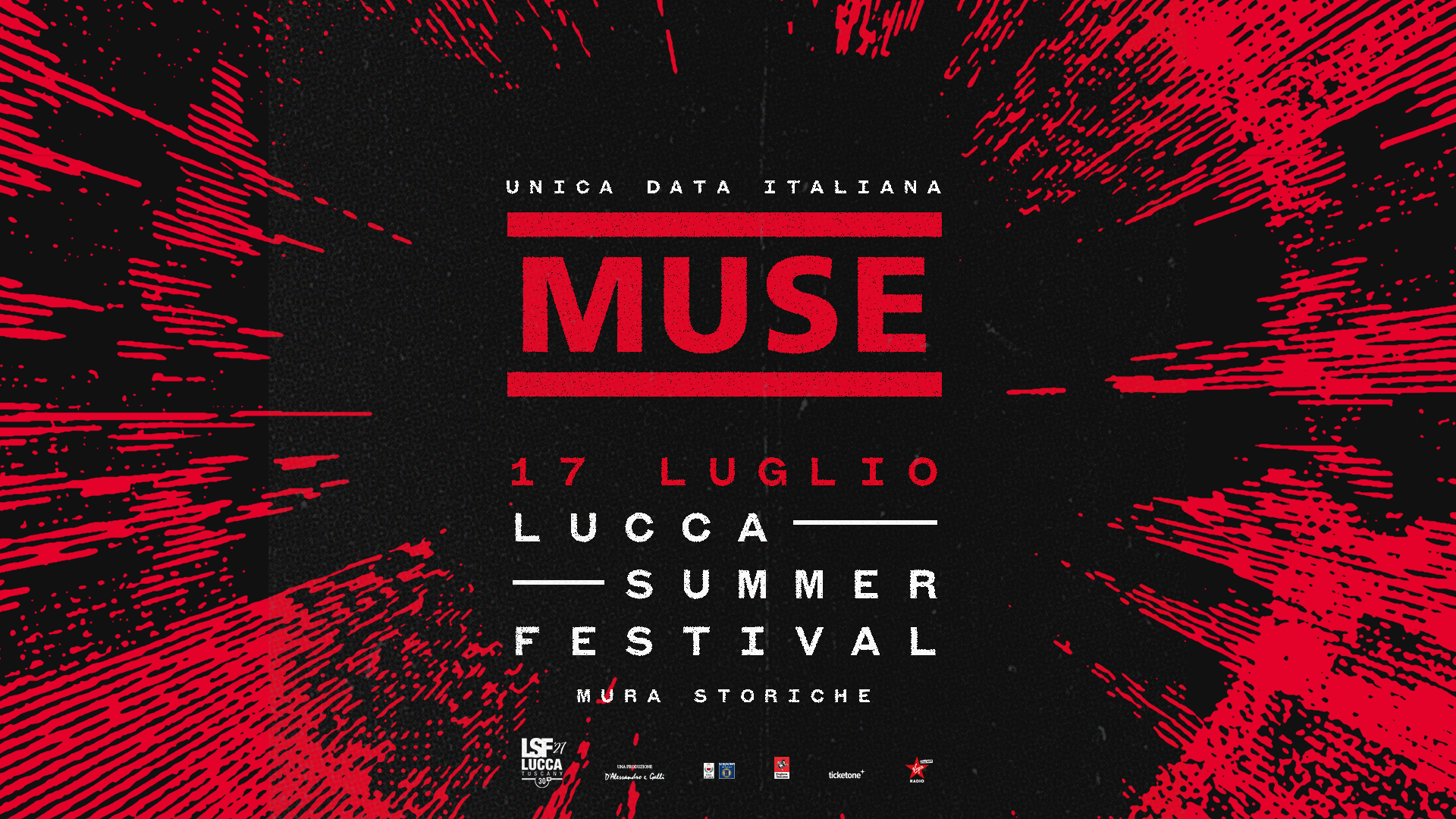 Muse: UFFICIALE in concerto a Lucca il 17 luglio 2027. PRESALE ESCLUSIVA CON VIRGIN RADIO 5 E 6 OTTOBRE