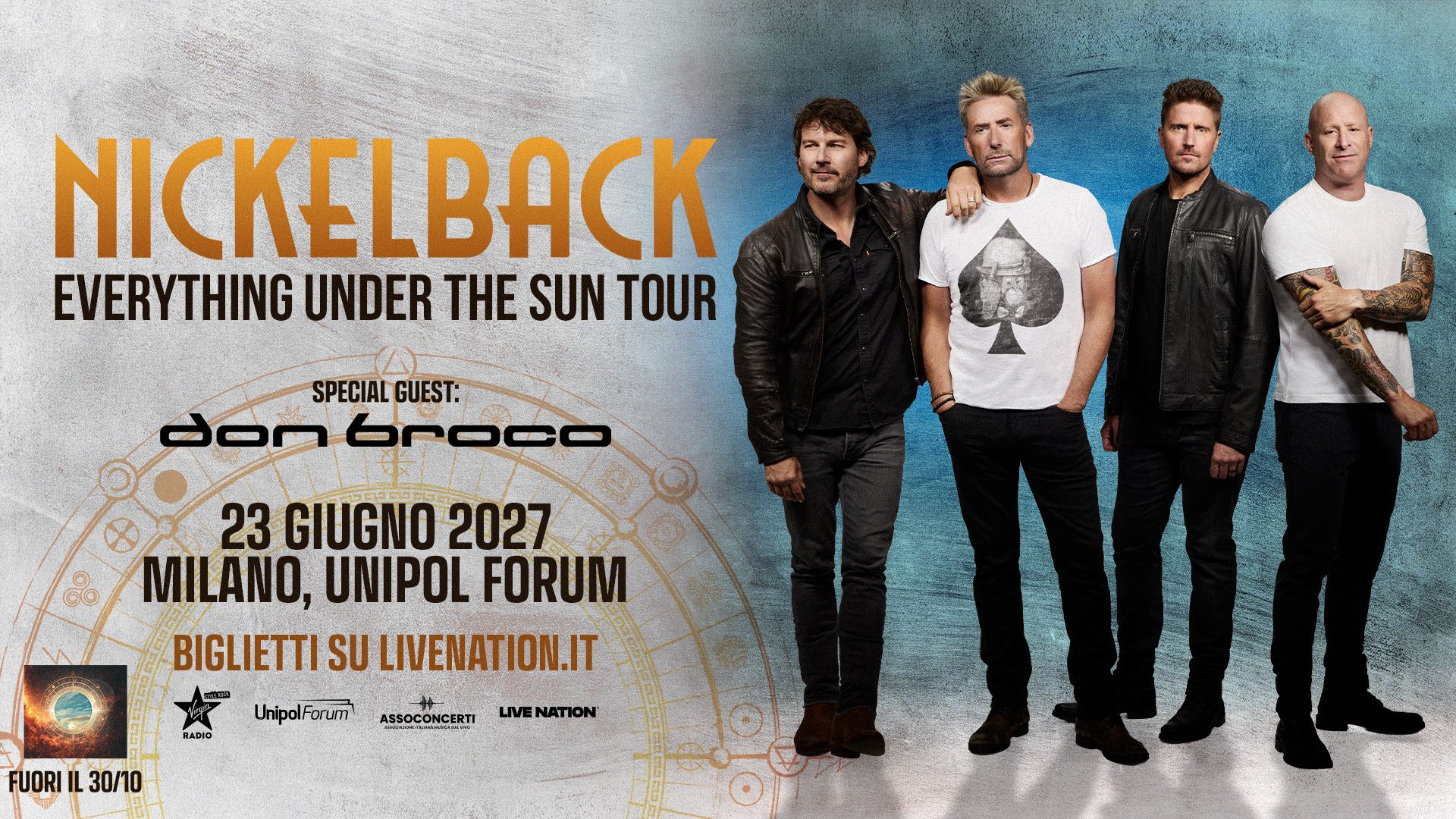 Nickelback: UFFICIALE in concerto a Milano il 23 giugno 2027. Tutte le info e biglietti