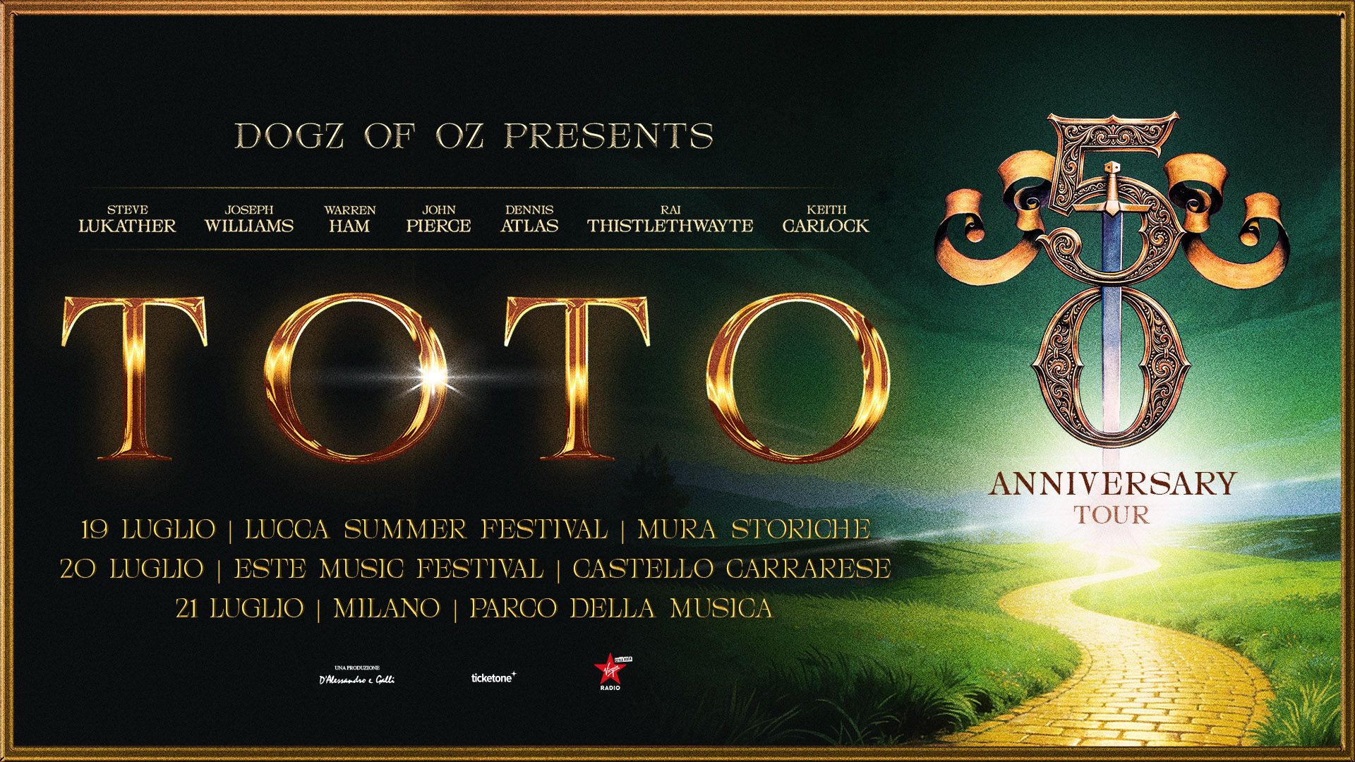 Toto: UFFICIALE tre concerti in Italia nel 2027. Tutte le info e biglietti