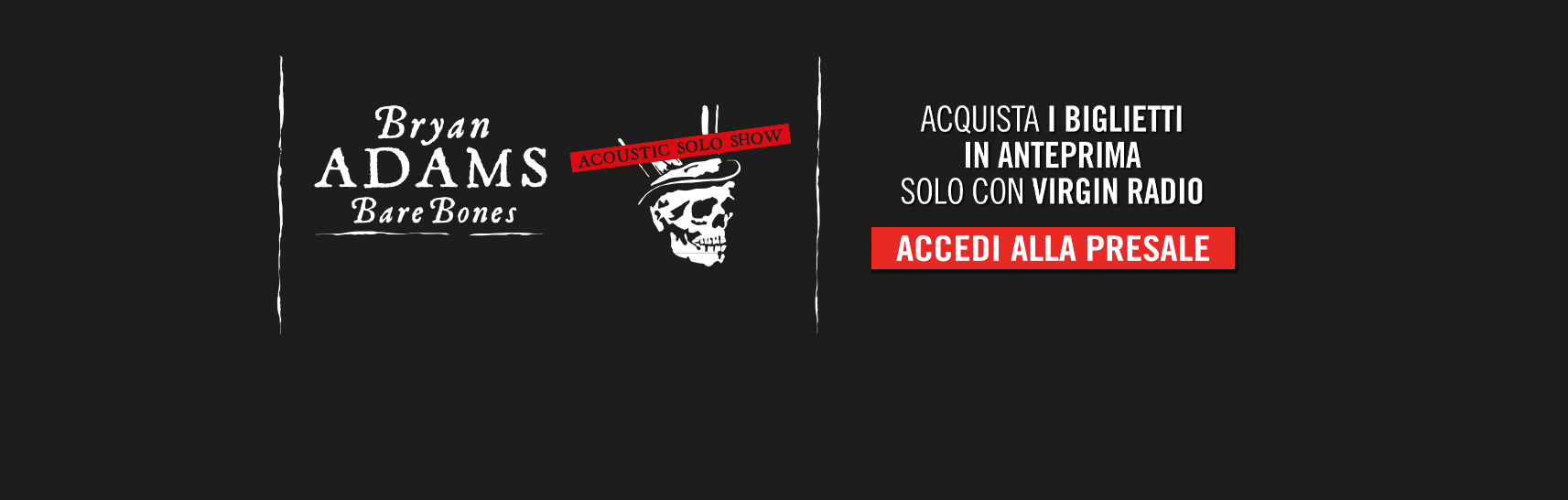 Bryan Adams Acoustic Solo Show | Richiedi il codice