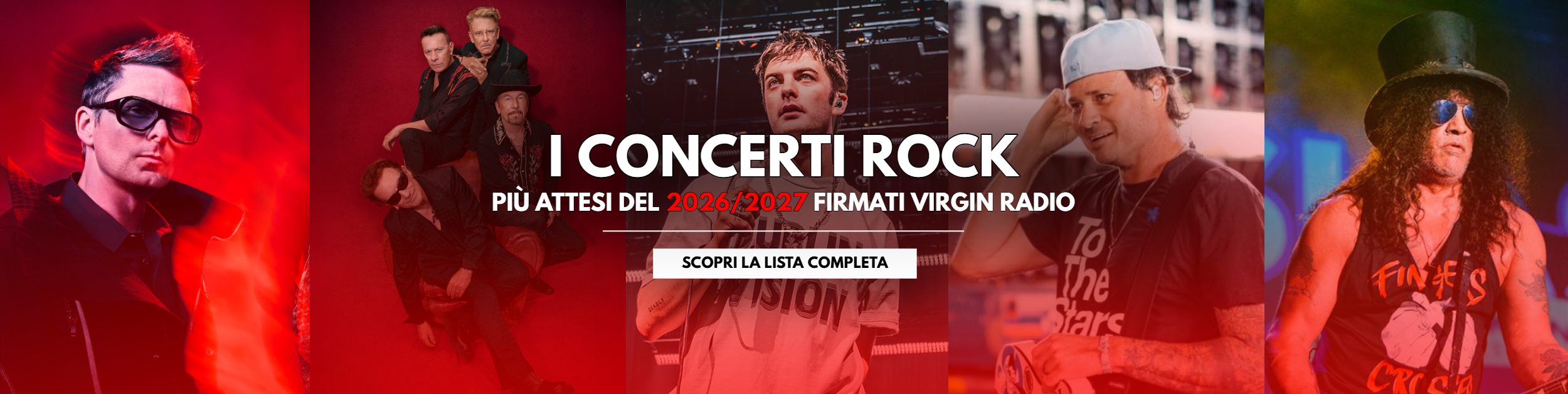 I concerti rock più attesi del 2026/2027. Scopri l'elenco completo
