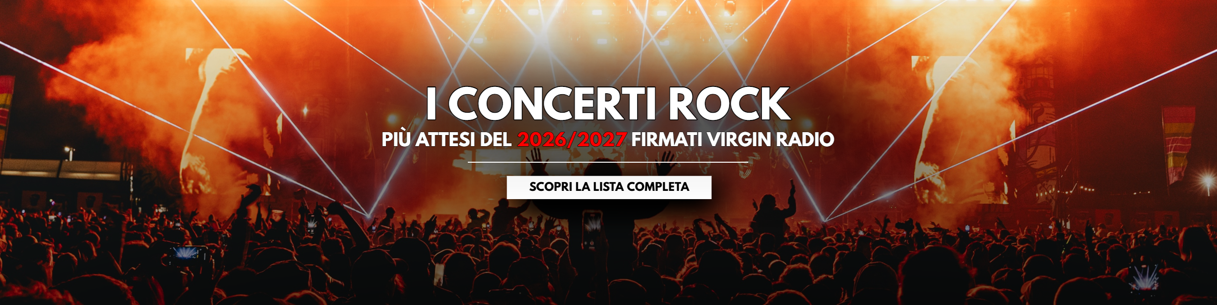 I concerti rock più attesi del 2026/2027. Scopri l'elenco completo