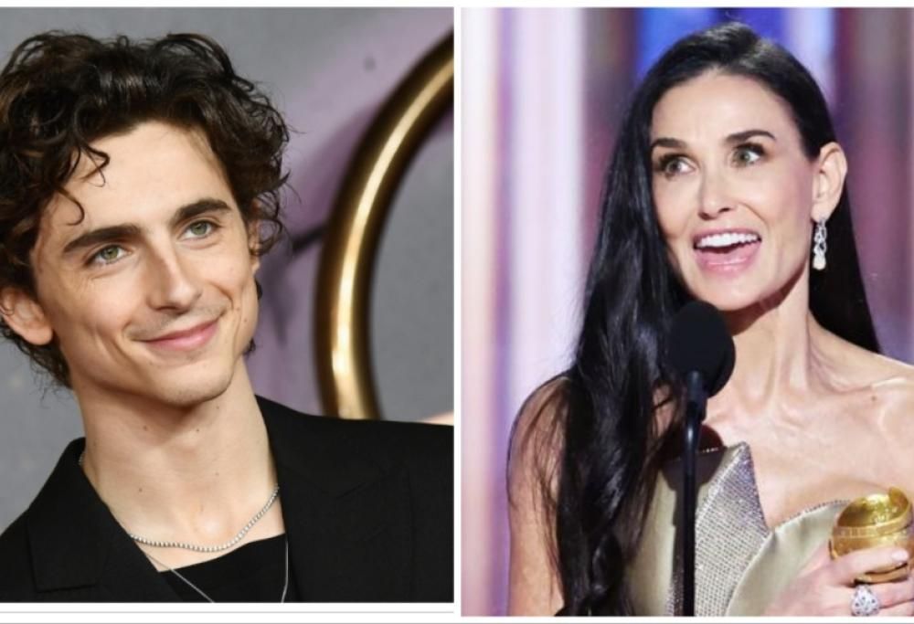 Demi Moore e Timothée Chalamet candidati agli Oscar 2025