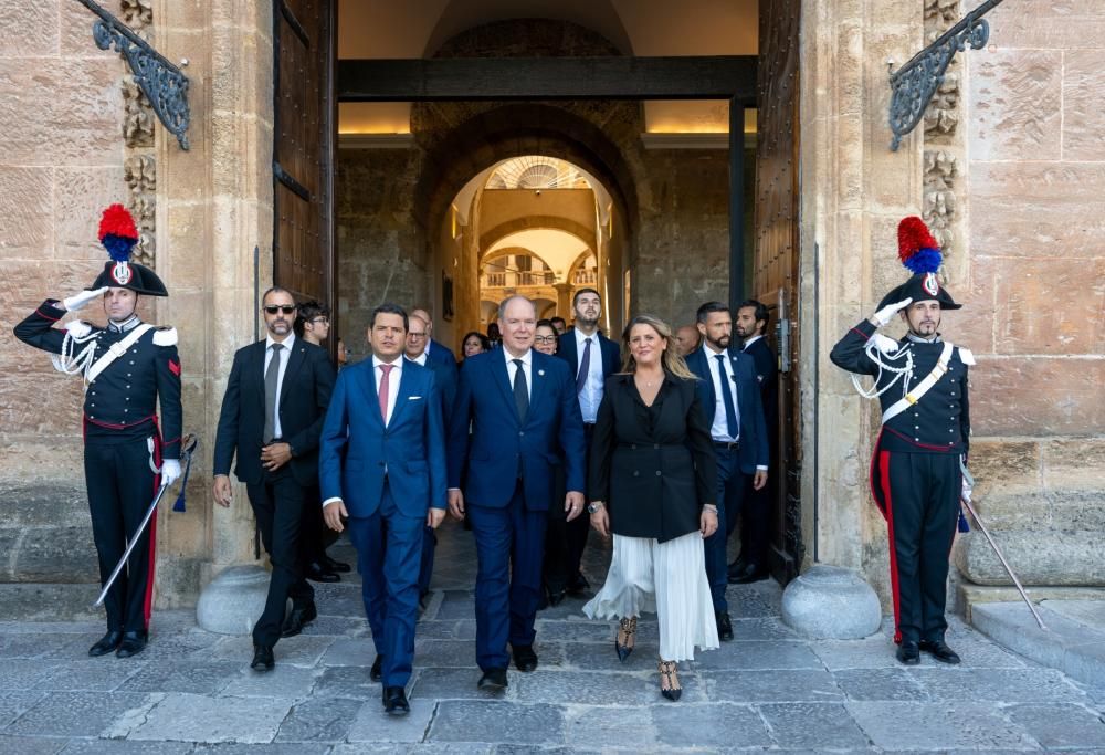 Il Principe Alberto di Monaco in visita a Palermo