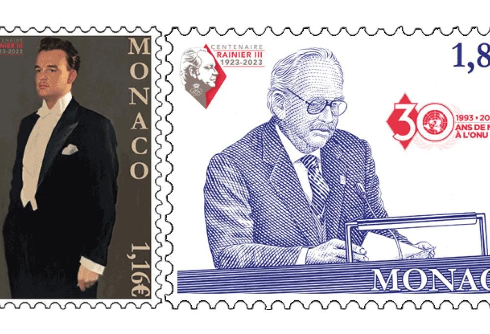 Ecco i francobolli commemorativi per il centenario della nascita del Principe Ranieri III