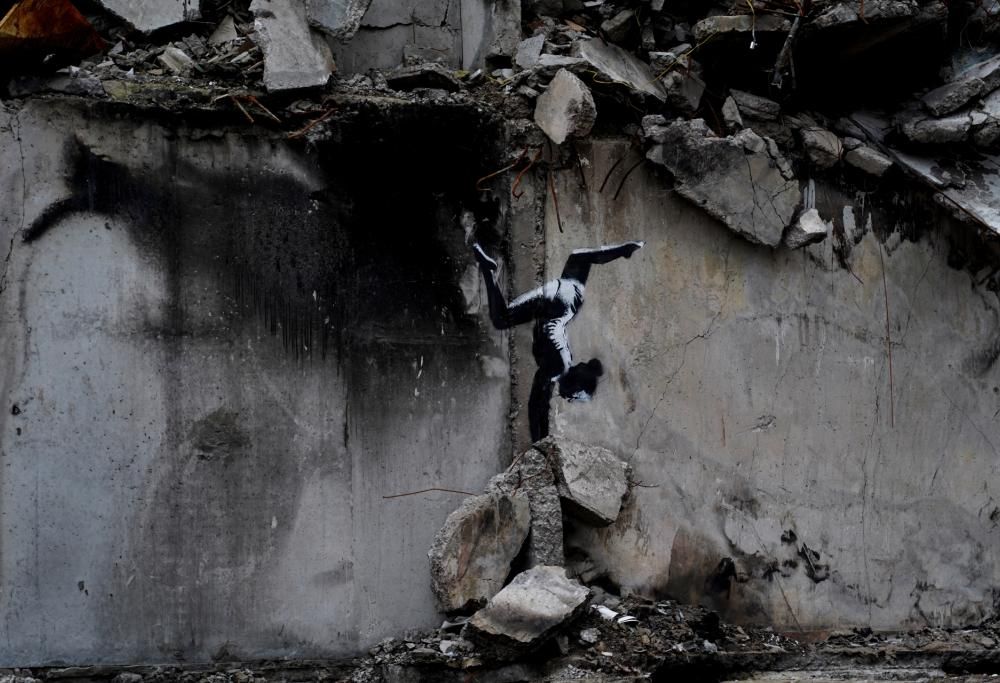 Banksy: alcune sue opere appaiono in Ucraina