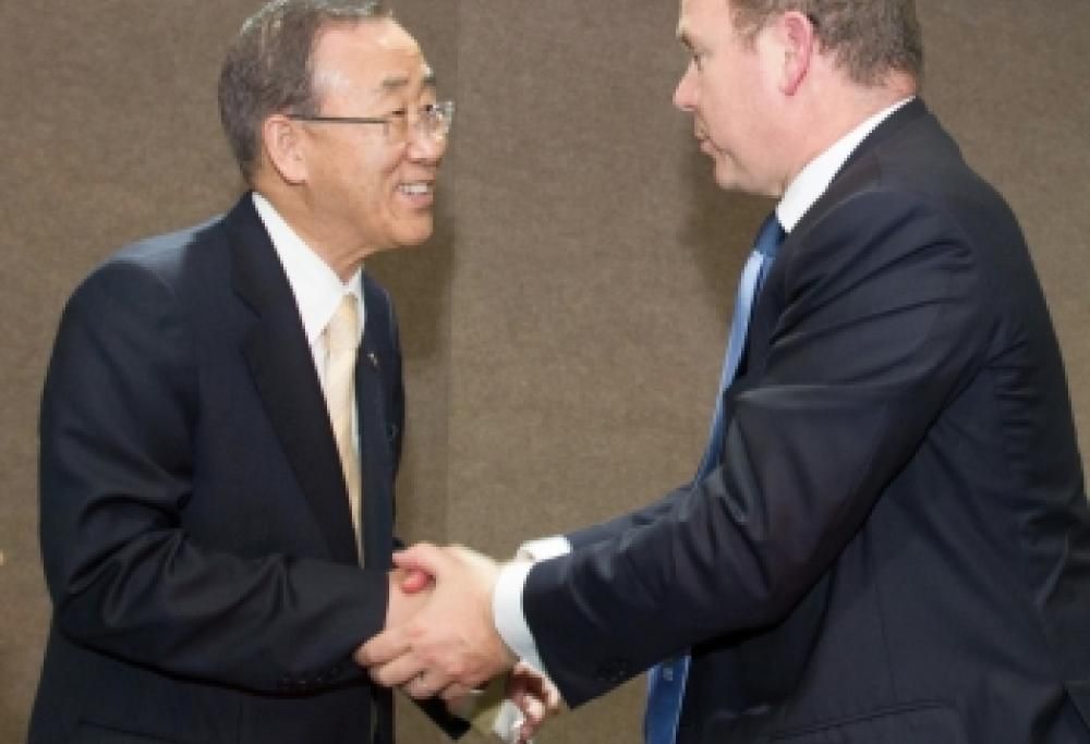 Ban Ki-Moon e Il principe Alberto II