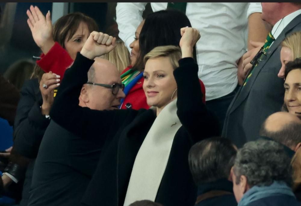 La Principessa Charlene porta fortuna alla sua squadra del cuore