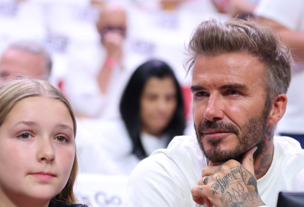 David Beckham  e la figlia Harper felici in gondola a Venezia