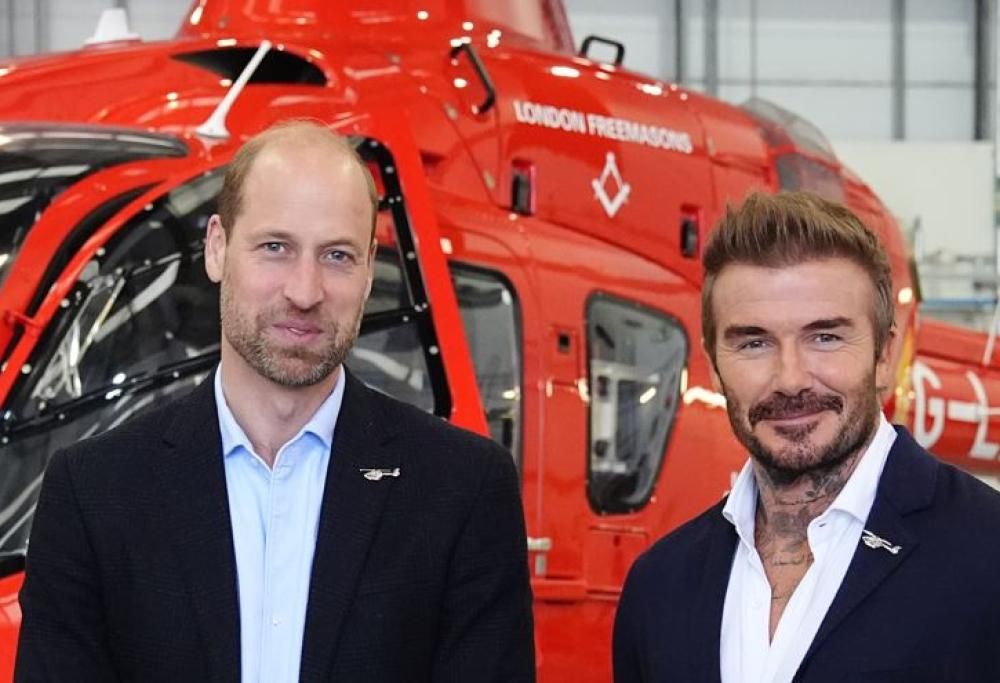 Il Principe William e David Beckham insieme per la London Air Ambulance