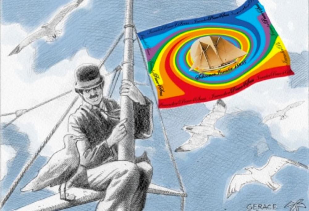 Le tavole dell’artista Gianfranco Gerace per lo schooner Invader