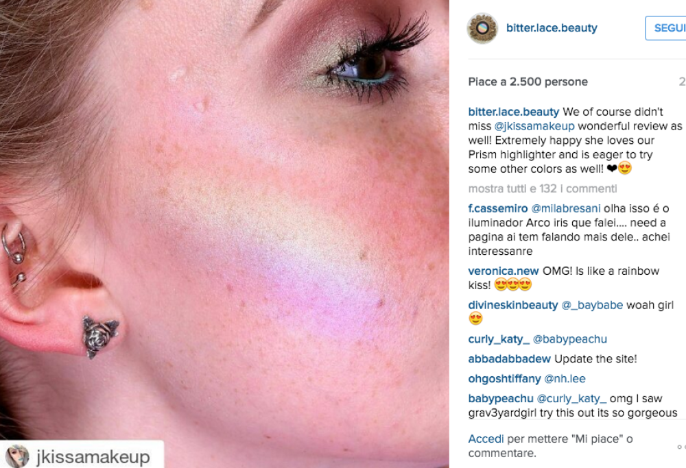 L’arcobaleno? Si forma sul viso…