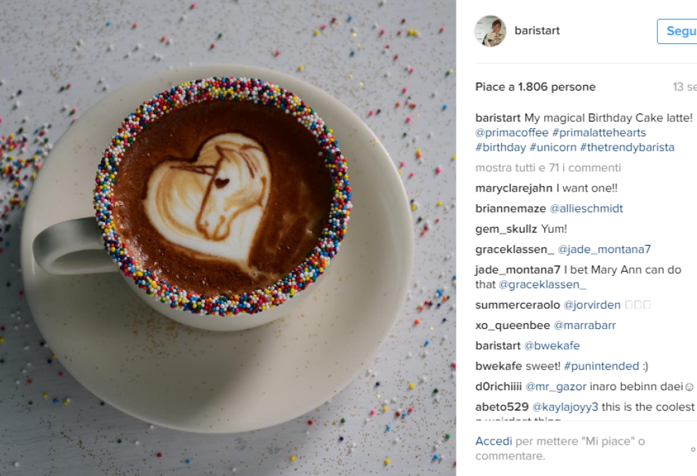 Creare ritratti sul cappuccino