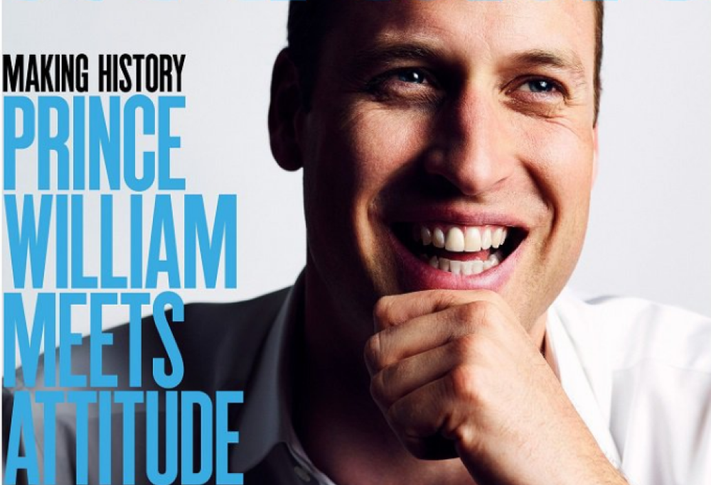 Il Principe William posa per la copertina del magazine gay Attitude
