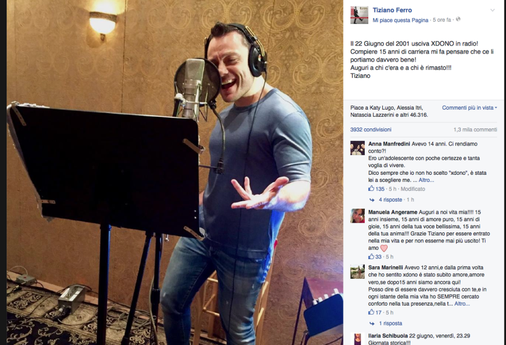 Tiziano Ferro a Los Angeles per registrare  “Il mestiere della vita”