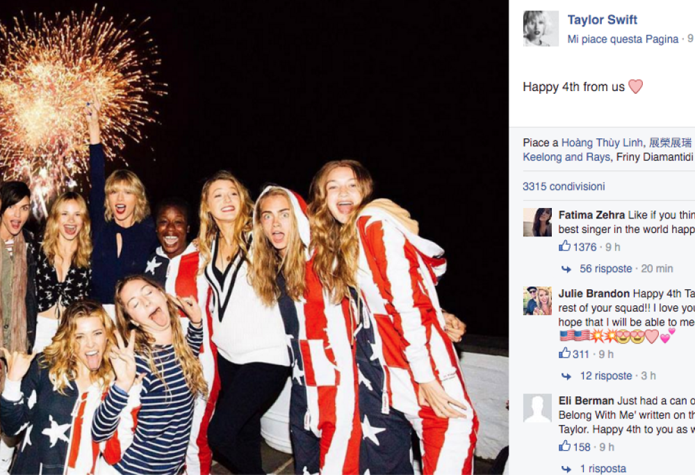 Ed Sheeran e Taylor Swift festeggiano il 4 luglio dandosi al karaoke