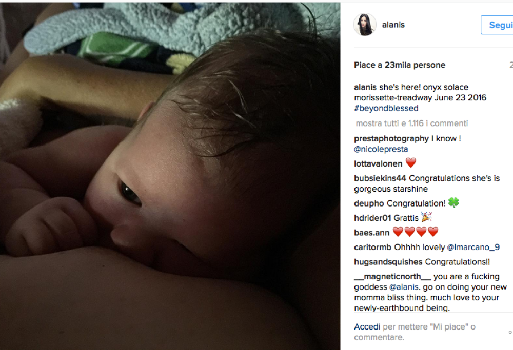 Alanis Morissette è mamma per la seconda volta