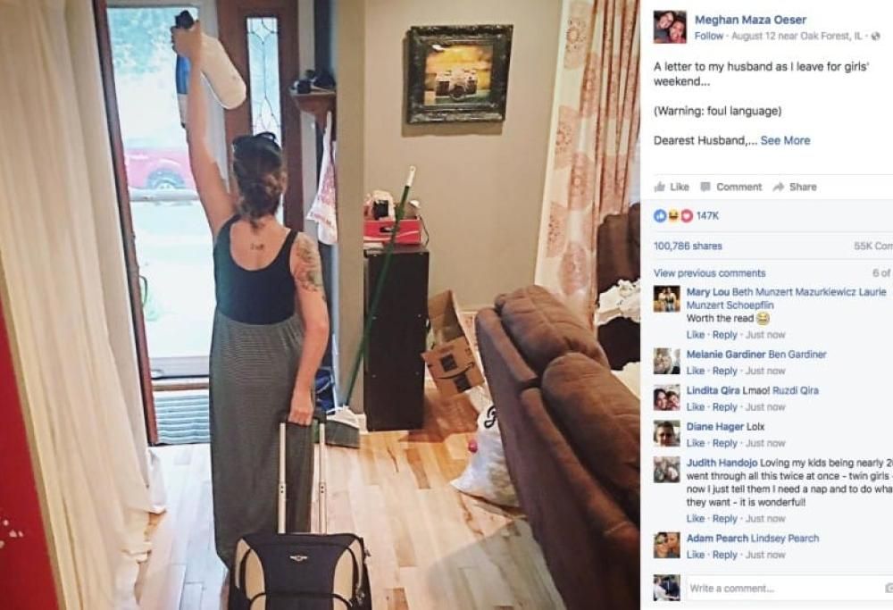 Moglie scrive una lettera al marito prima di lasciarlo con 6 bambini solo a casa