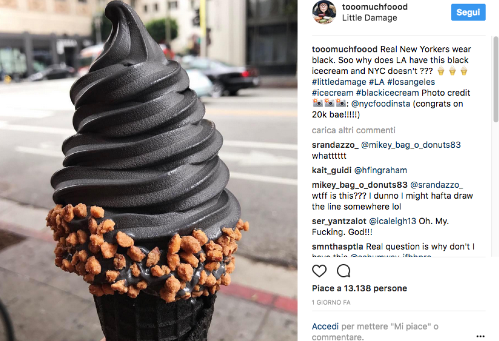 Il gelato? Adesso è nero