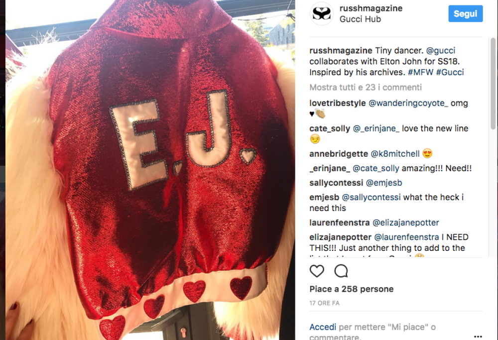 Sorpresa: c’è un pizzico di Elton John nelle nuove collezioni Gucci