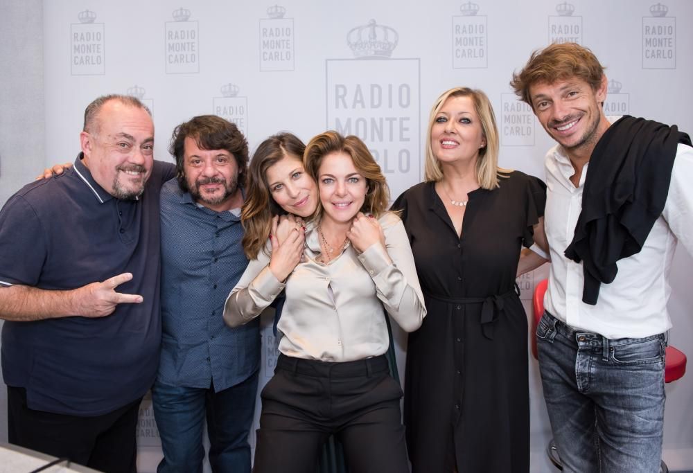 Claudia Gerini, Giorgio Pasotti, Michela Andreozzi  e Lillo ospiti di RMC: le foto più belle