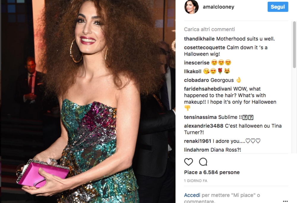 Halloween: Amal Clooney colpisce e stupisce!
