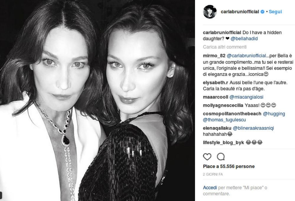 Carla Bruni: Bella Hadid è la mia figlia segreta?