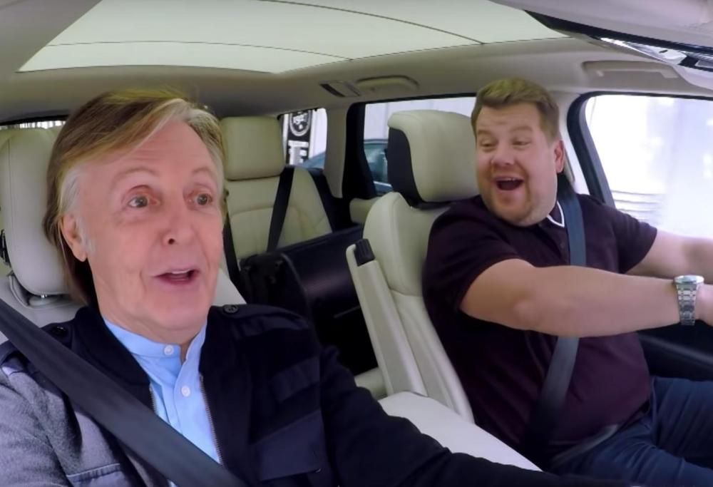 Paul McCartney con James Corden a Carpool Karaoke .