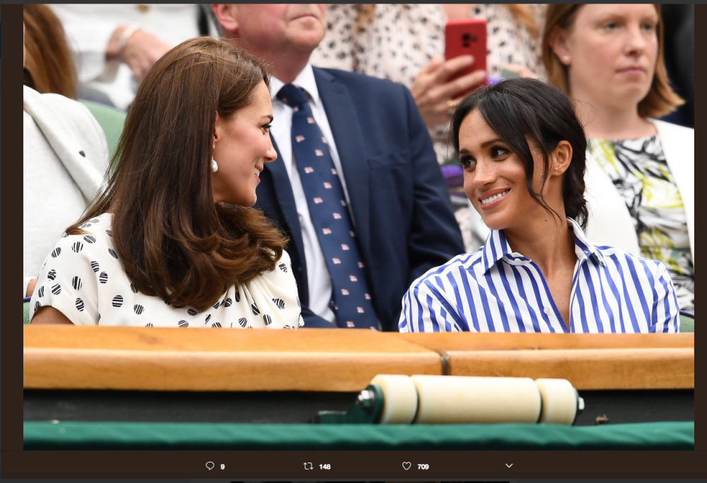 Meghan e Kate: sorrisi a Wimbledon