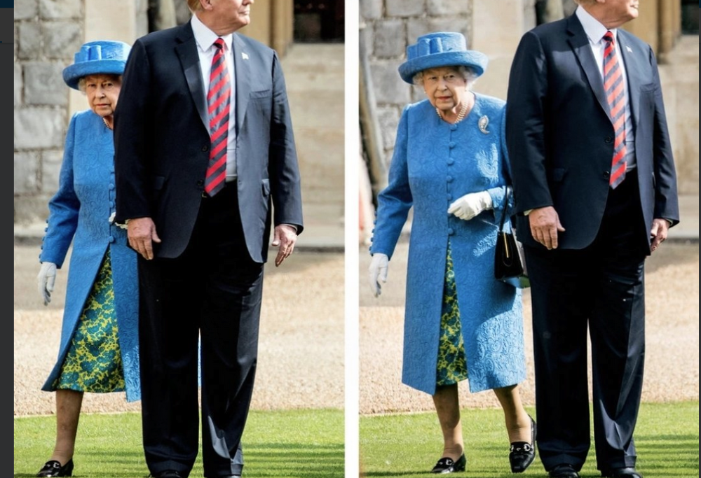 Trump  e la Regina Elisabetta: tutte le infrazioni al protocollo reale