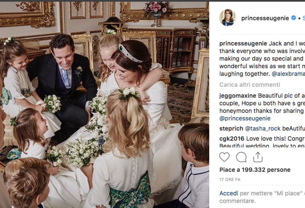 Royal Wedding: la foto più commovente della Principessa Eugenie