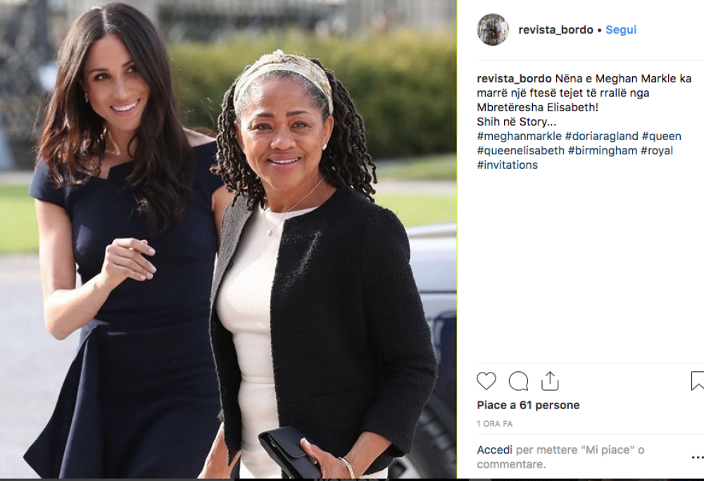 La Regina Elisabetta ha invitato la madre di Meghan Markle a Natale