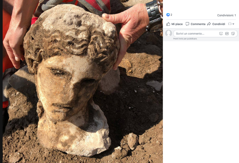 E’ bellissima la divinità appena scoperta a Roma