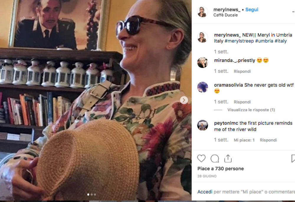 Meryl Streep, Uma Thurman, Matt Dillon: le foto delle loro vacanze in Italia
