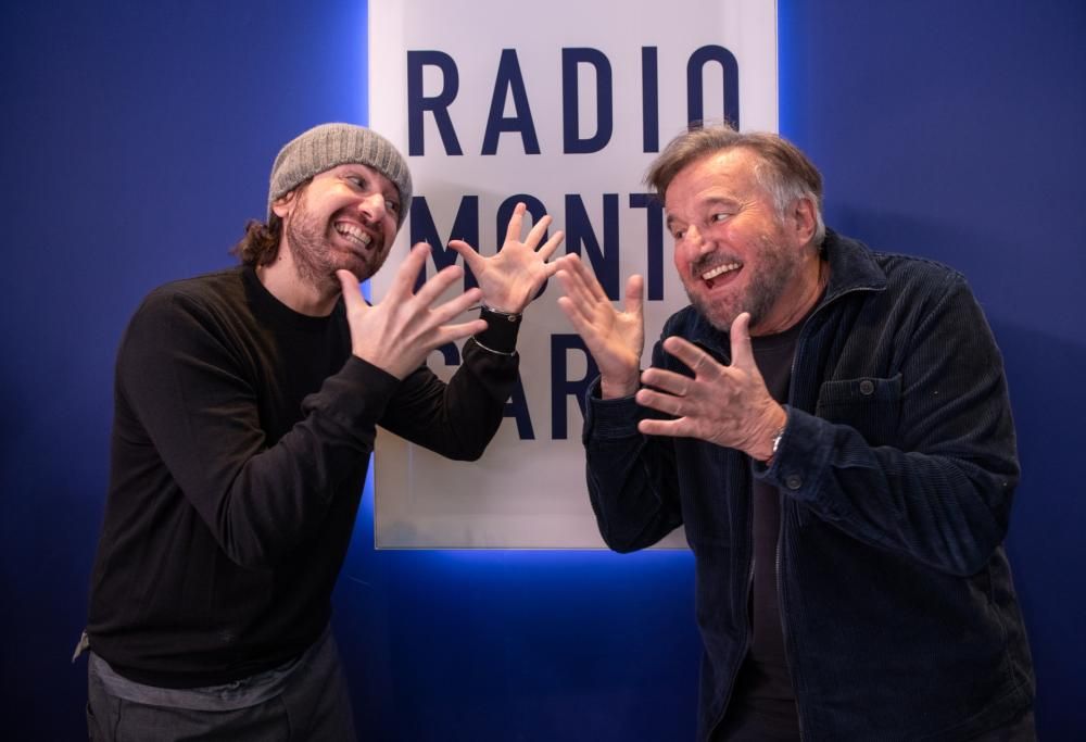 Christian De Sica e Alessandro Siani ospiti di Radio Monte Carlo: le foto