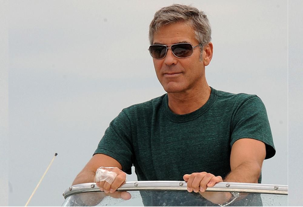 George Clooney sul set in Italia