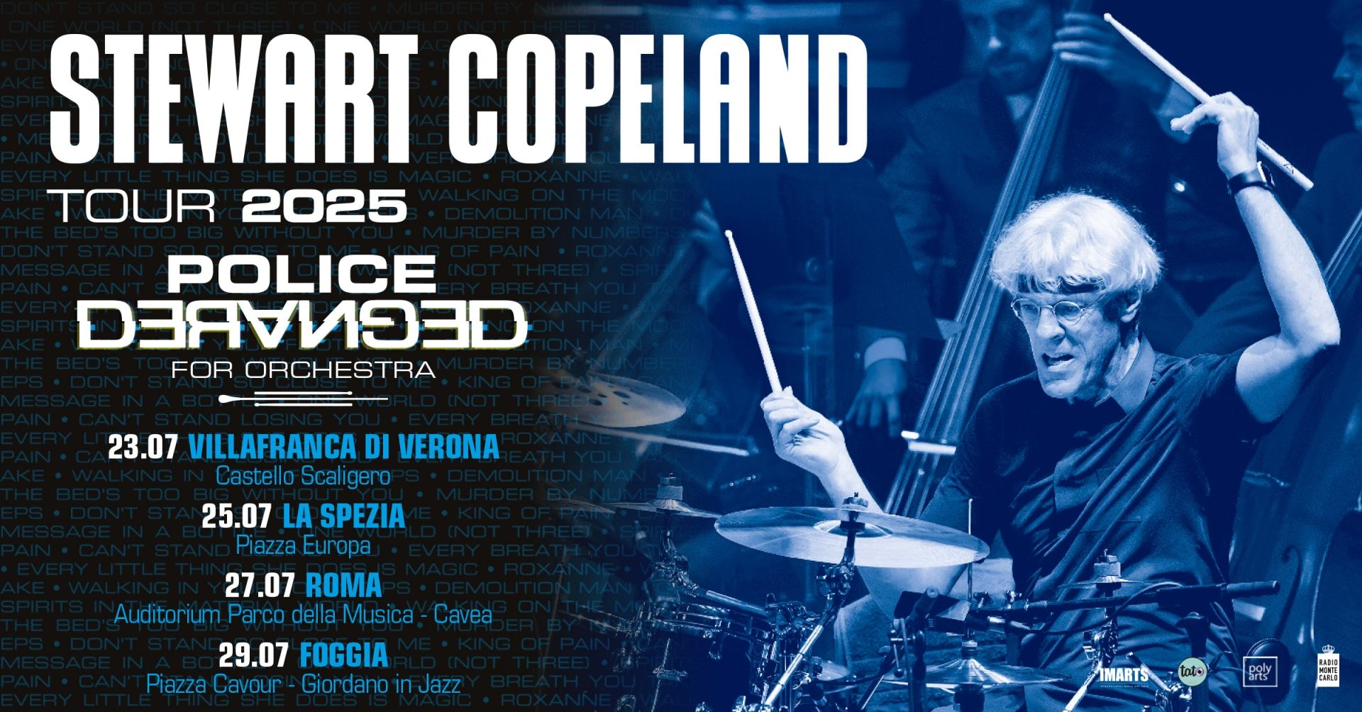 Stewart Copeland in Italia con il progetto Police Deranged Orchestra
